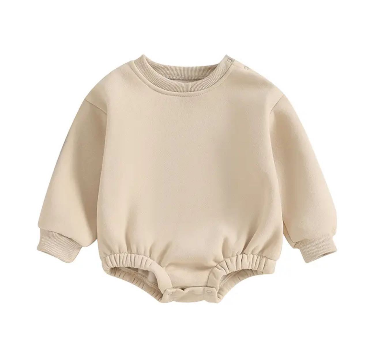 CHARLIE FLEECED BUBBLE ROMPER