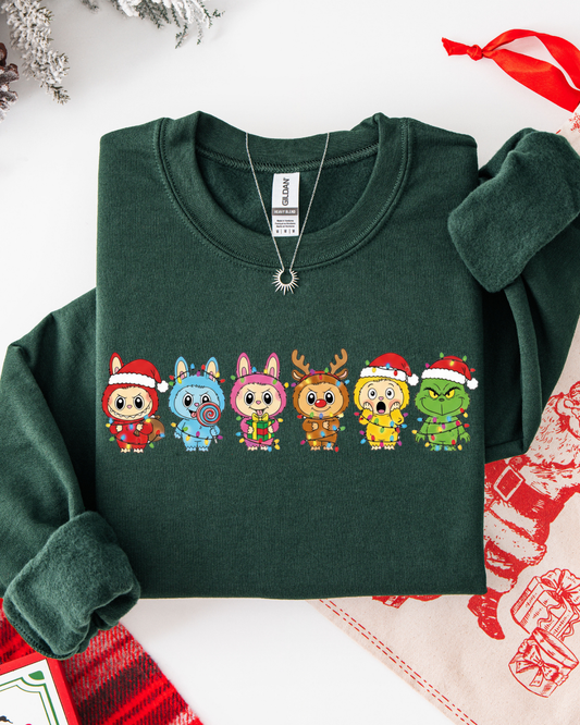 MERRY & BRIGHT #28 (LONG SLEEVE SHIRT + CREWNECK SWEATER)