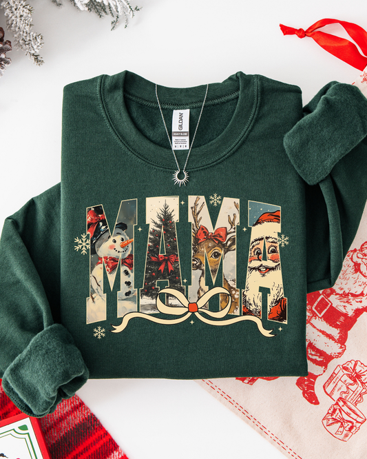 MERRY & BRIGHT #2 (LONG SLEEVE SHIRT + CREWNECK SWEATER)