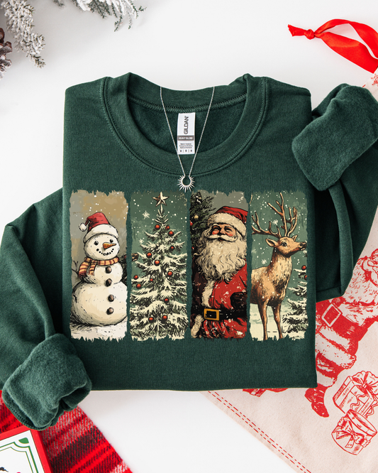 MERRY & BRIGHT #32 (LONG SLEEVE SHIRT + CREWNECK SWEATER)