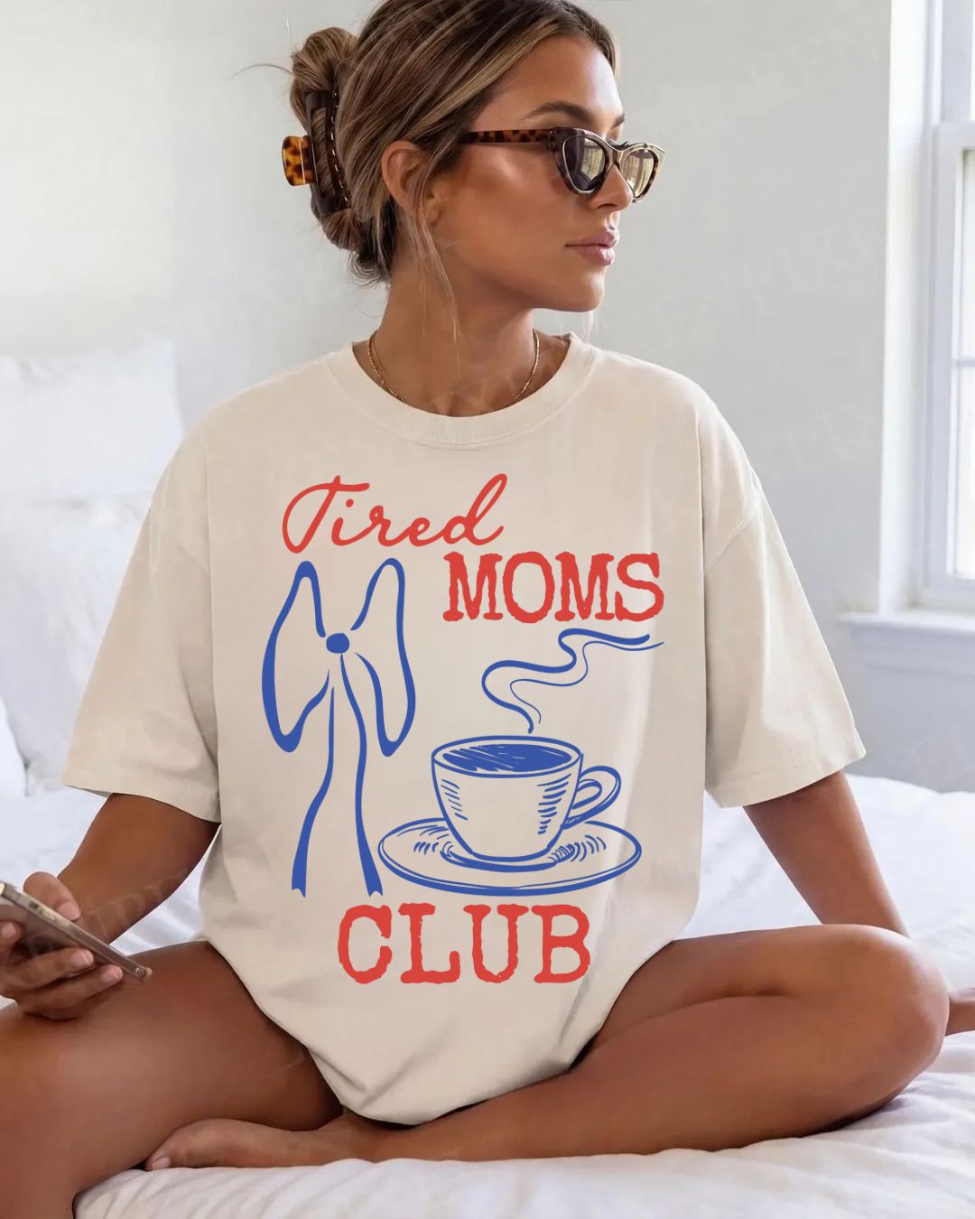TIRED MOMS CLUB (SHIRT + SWEATER OPTION)