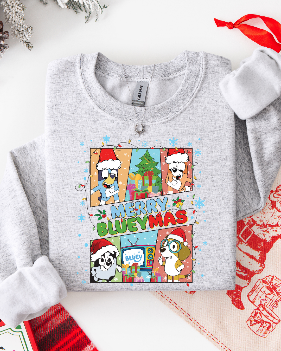 MERRY & BRIGHT #44 (LONG SLEEVE SHIRT + CREWNECK SWEATER)