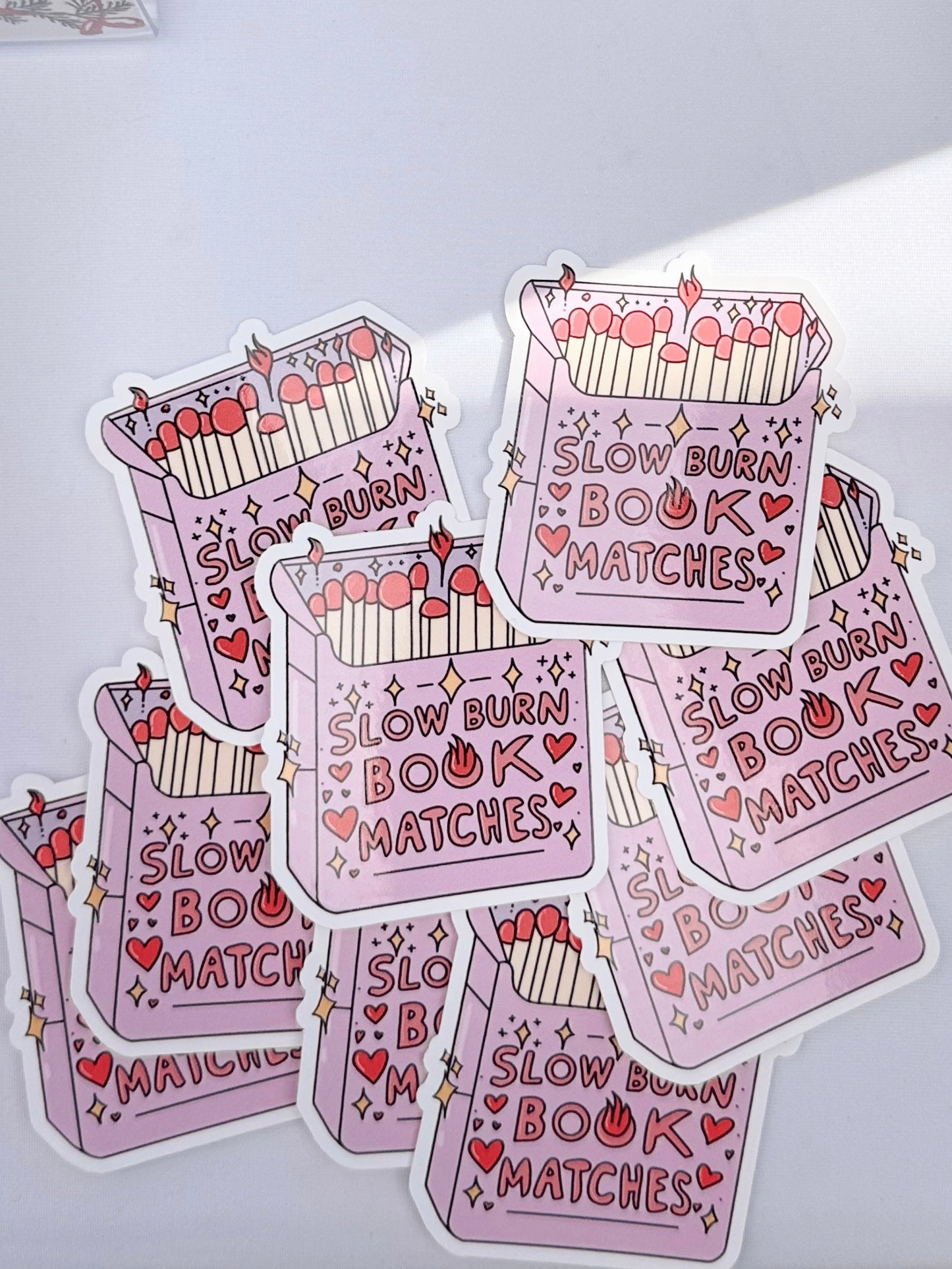SLOW BURN BOOK MATCHES STICKER