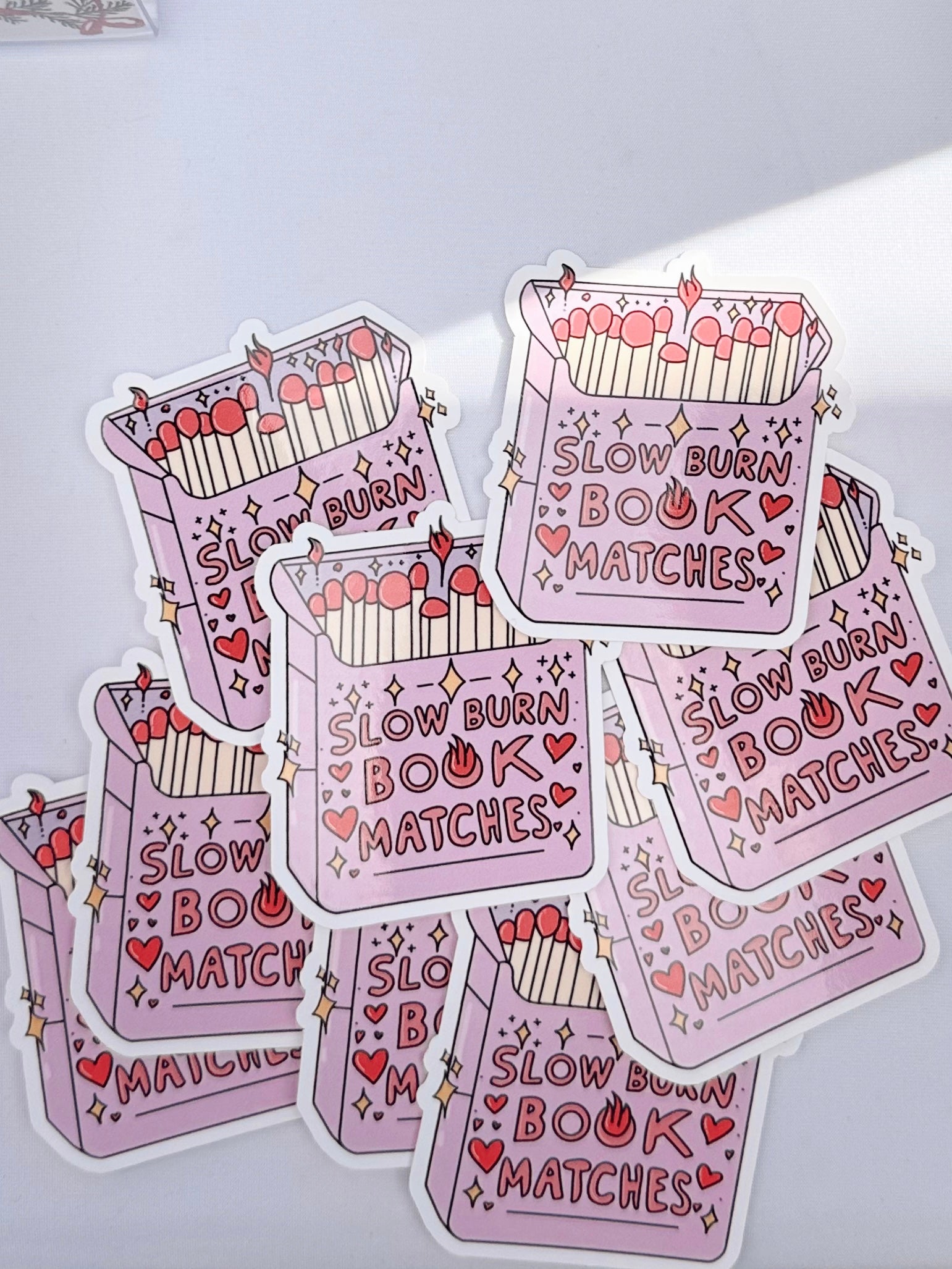 SLOW BURN BOOK MATCHES STICKER