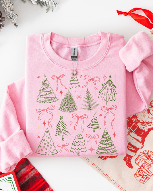 MERRY & BRIGHT #62 (LONG SLEEVE SHIRT + CREWNECK SWEATER)