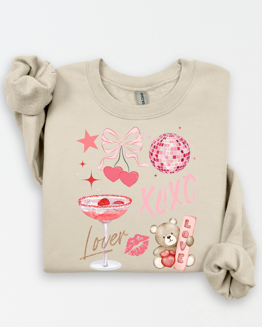 SWEETHEART COLLECTION #72 (LONG SLEEVE SHIRT + CREWNECK SWEATER)
