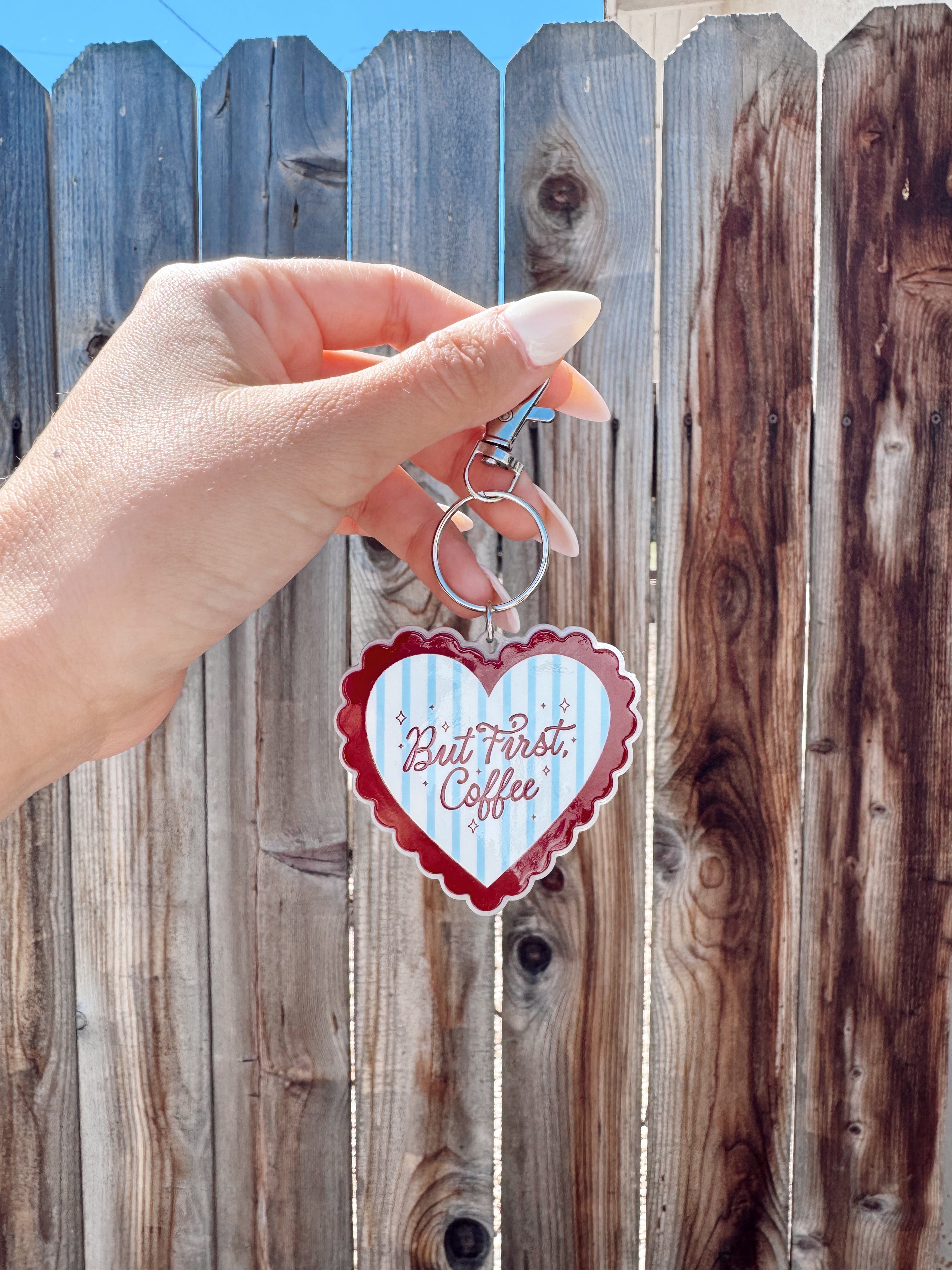 BUT FIRST, COFFEE KEYCHAIN/BAG CHARM