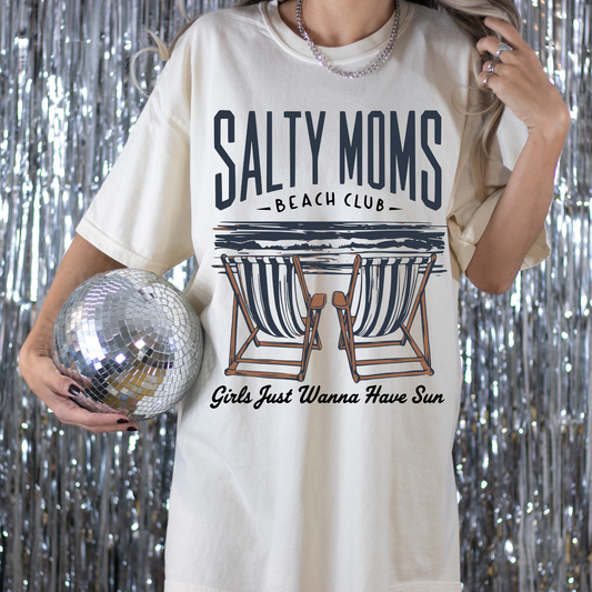 SALTY MOMS BEACH CLUB TEE (IVORY)