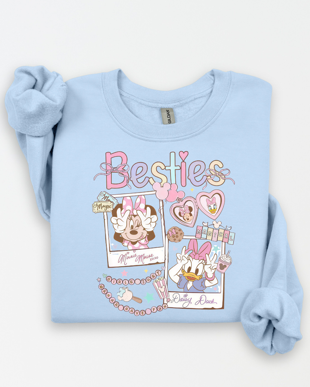 GIRLS JUST WANNA HAVE FUN (LONG SLEEVE SHIRT + CREWNECK SWEATER)