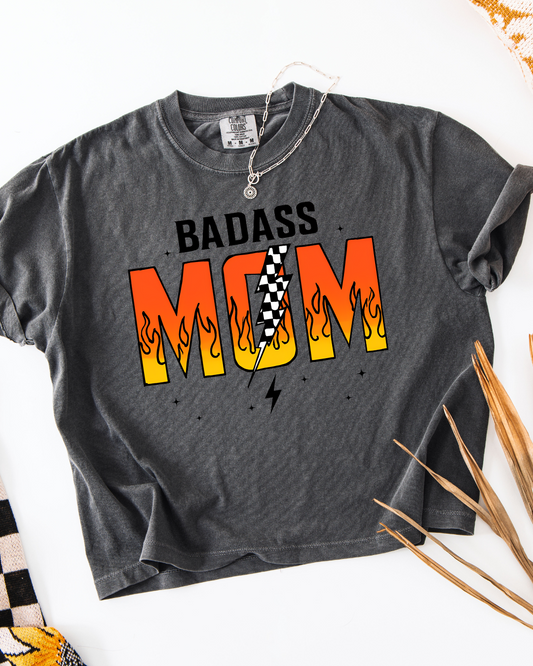 BADASS MOM BOXY CROP TEE