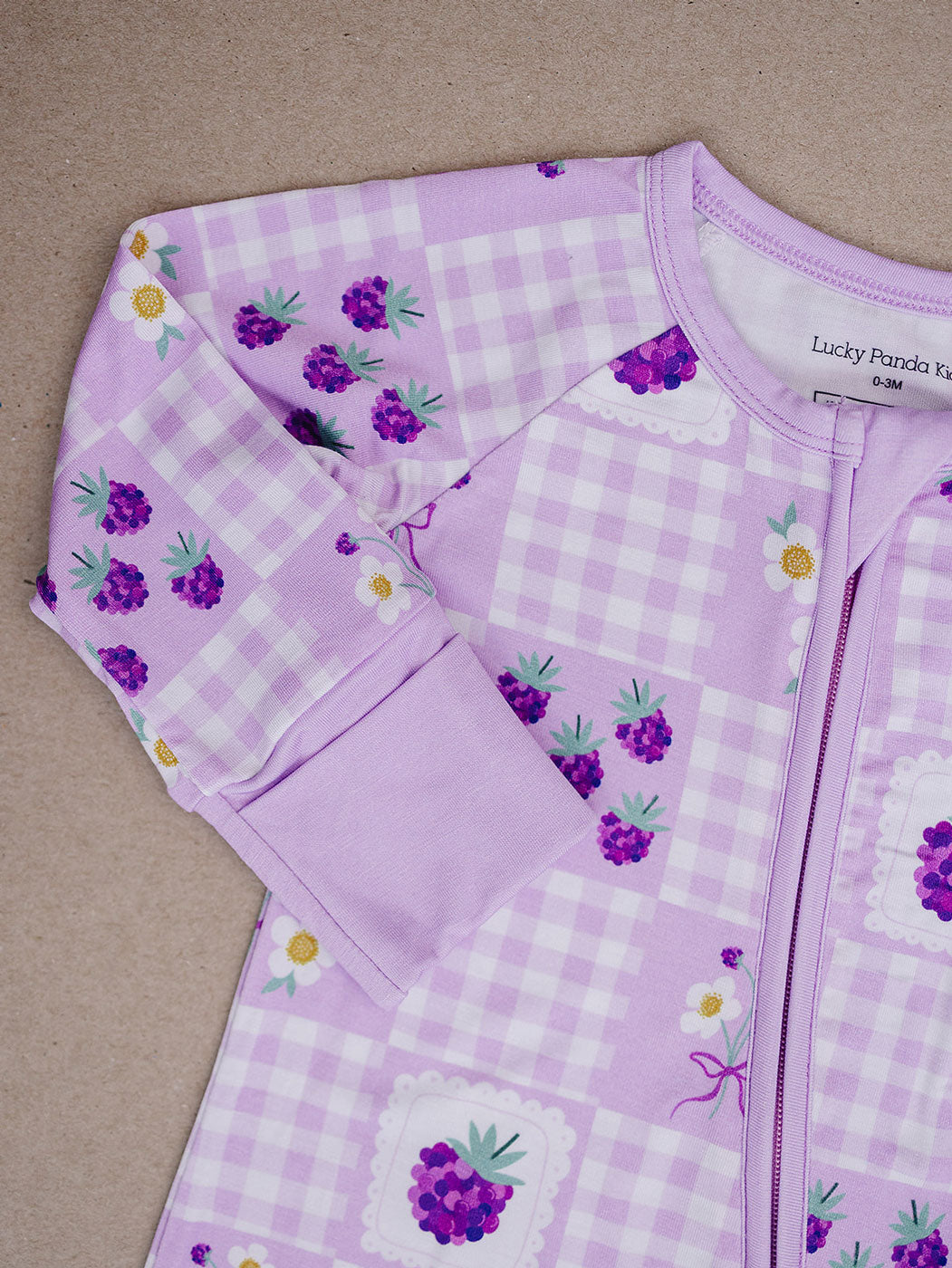 Bamboo Zip Romper | Raspberry