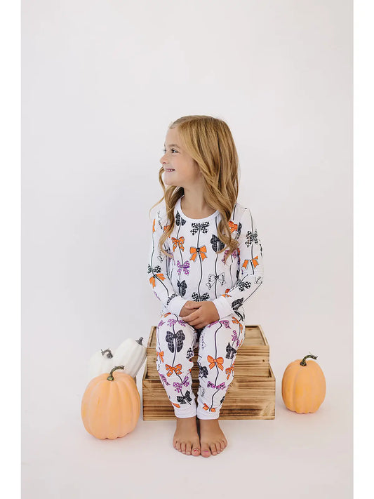 Halloween Bamboo Toddler & Kids' Two Piece Set | Spooky Bows
