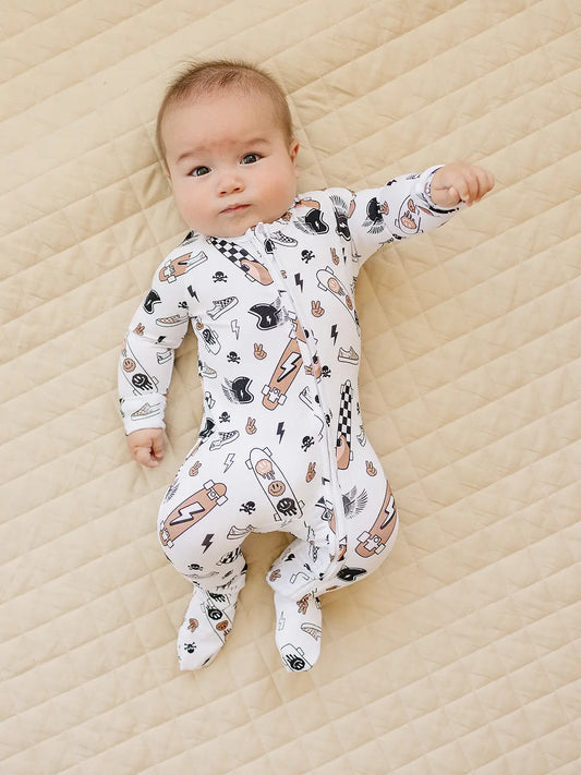 Bamboo Baby Zip Romper | Sk8er