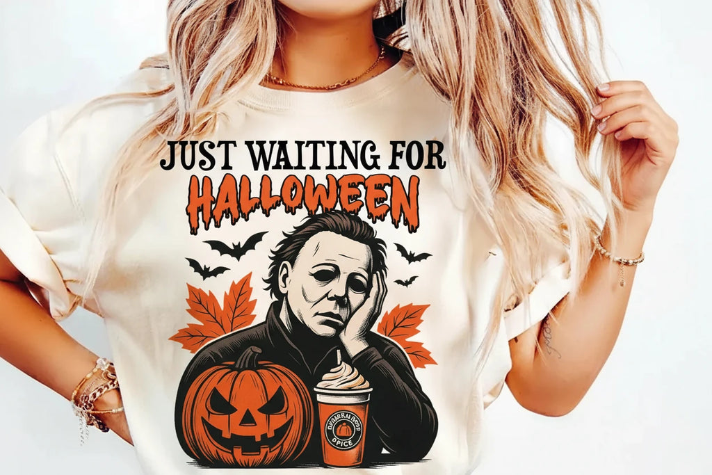 JUST WAITING FOR HALLOWEEN (SHIRT + SWEATER OPTION)